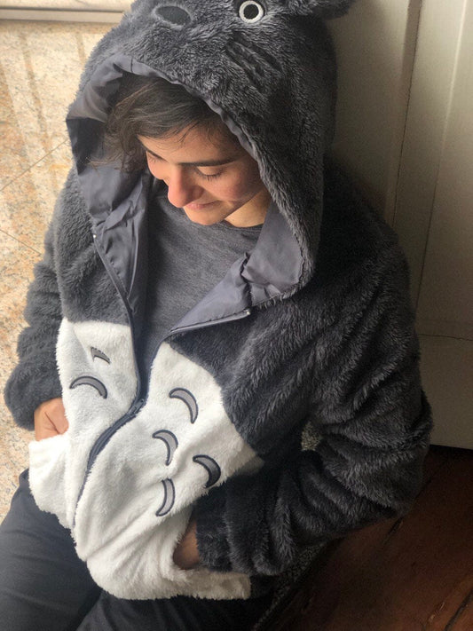 Casaco Peludo, Meu Amigo Totoro Ghibli Casaco GatoGeek 