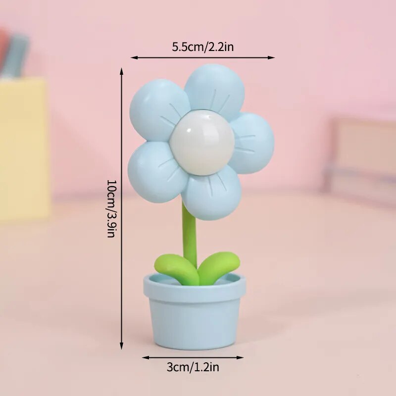 Cute Mini LED Daisy Flower Table Lamp Bedside Night Light Kawaii Side