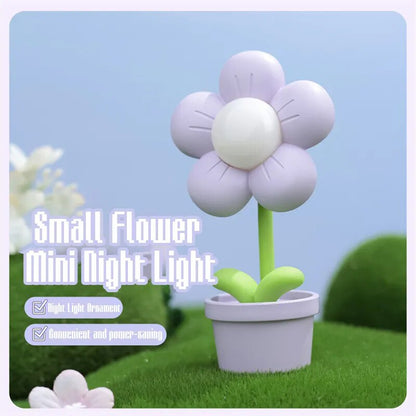Cute Mini LED Daisy Flower Table Lamp Bedside Night Light Kawaii Side