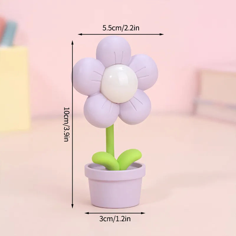 Cute Mini LED Daisy Flower Table Lamp Bedside Night Light Kawaii Side