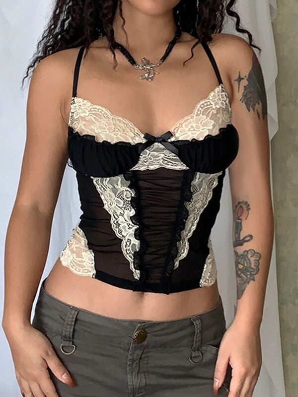 Aesthetic floral camisole Kawaii Side