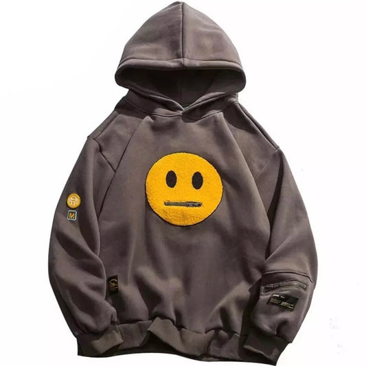 Zipper Emoji Hoodie Kawaii Side