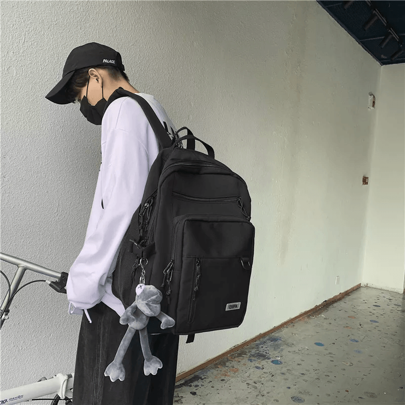 Double-Deck Waterproof School Backpack Kawaii Side
