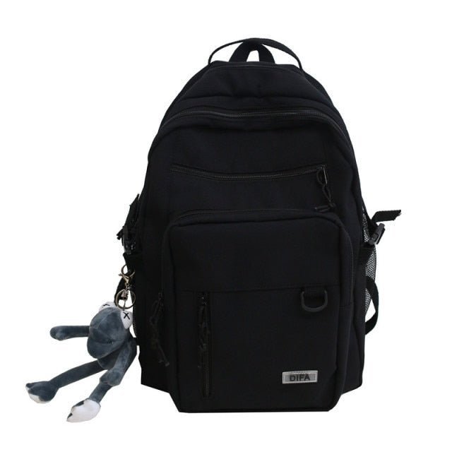 Double-Deck Waterproof School Backpack Kawaii Side