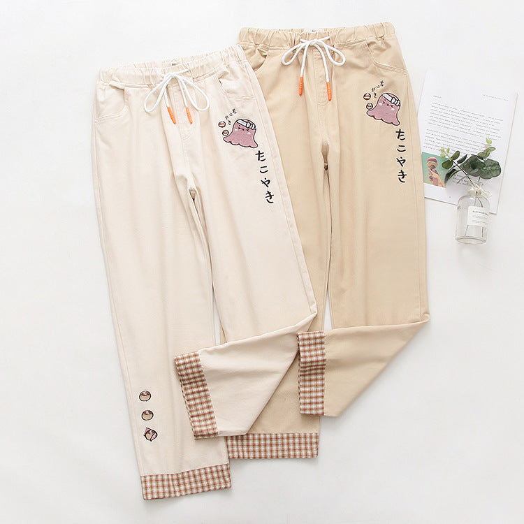 Korean Casual Pants Kawaii Side
