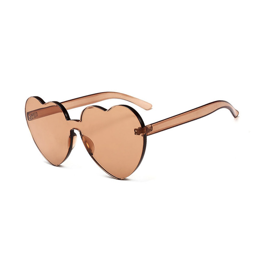 Oversize Heart Shaped Sunglasses Kawaii Side