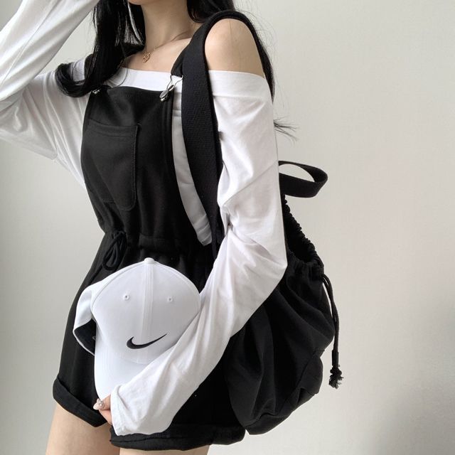 Lace-up Casual Overalls Kawaii Side