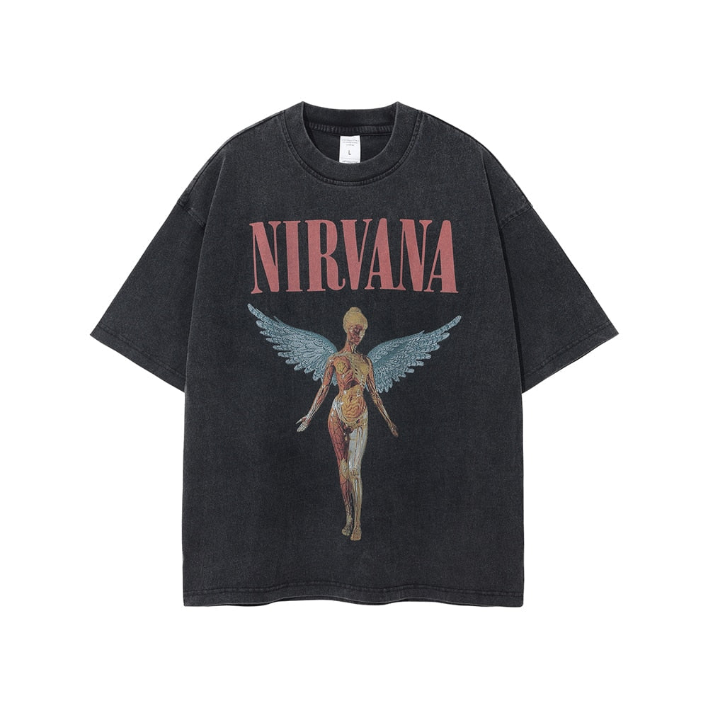 Vintage 90s Grunge Oversize Tee Kawaii Side