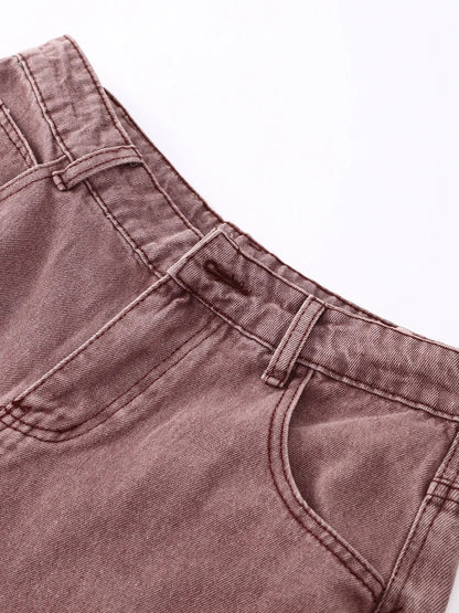 Y2k Street Denim Pants Kawaii Side