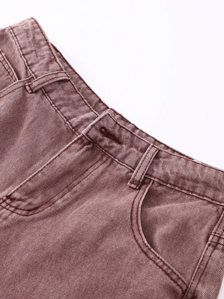 Y2k Street Denim Pants Kawaii Side