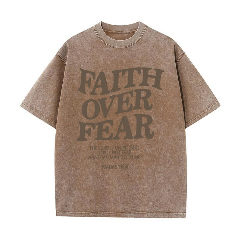 Faith Over Fear T-Shirt Kawaii Side