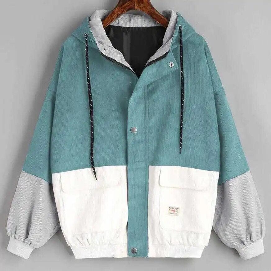 Retro Colorful Streetwear Jacket Kawaii Side