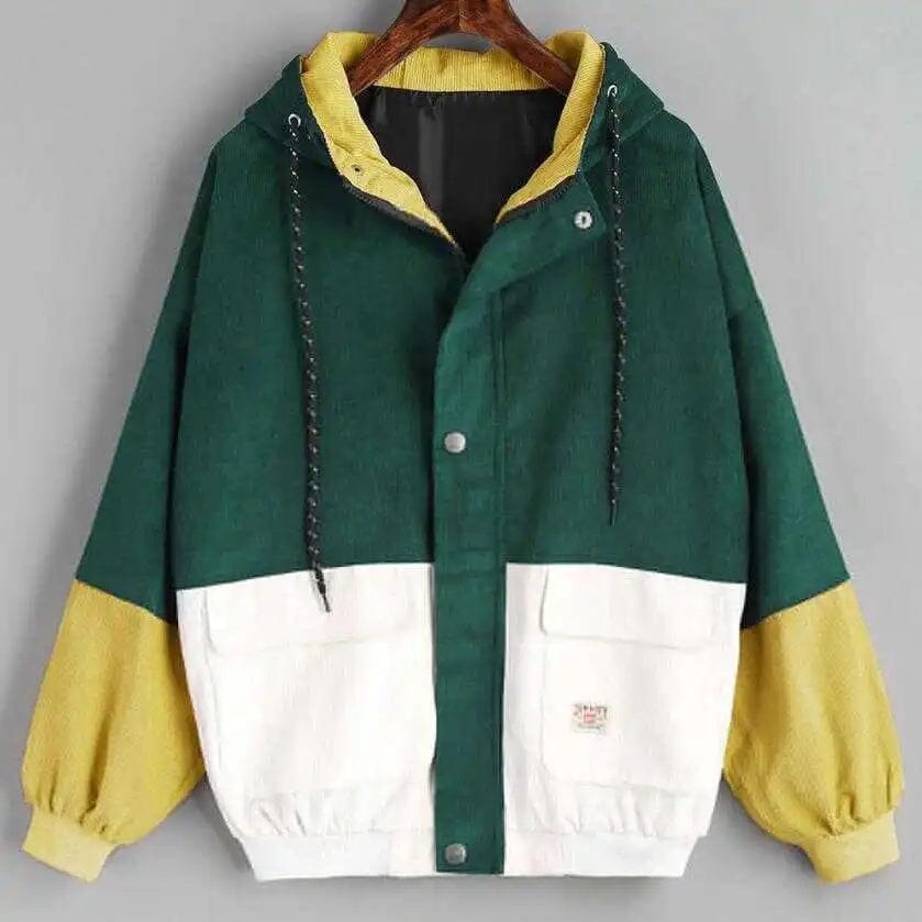Retro Colorful Streetwear Jacket Kawaii Side