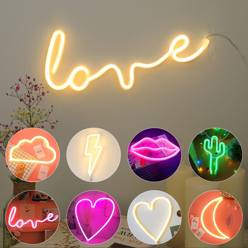 LED Neon Sign Lights Kawaii Side