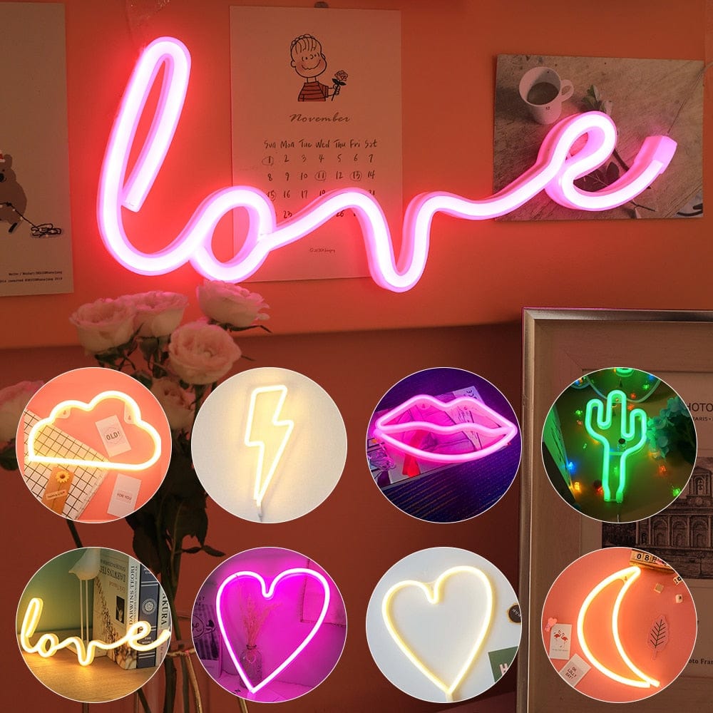 LED Neon Sign Lights Kawaii Side