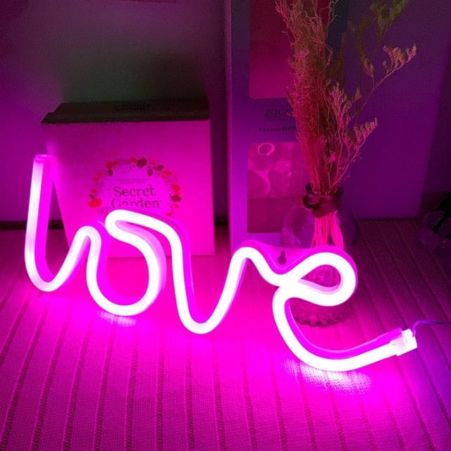 LED Neon Sign Lights Kawaii Side