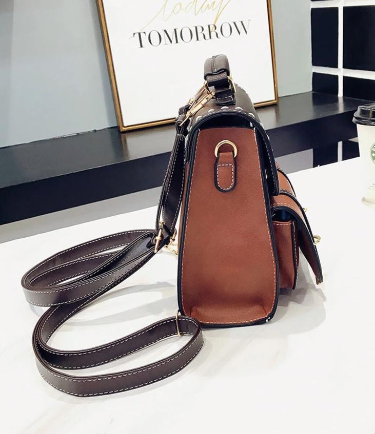 Little Bee Vintage Faux-Leather Backpack Kawaii Side