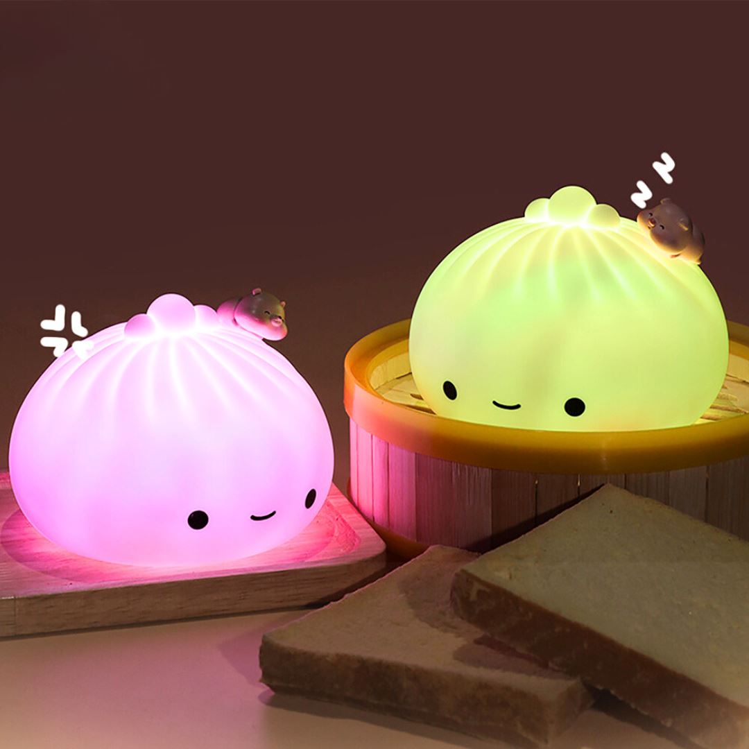 Kawaii Bread LED Light Soft Silicone Touch Sensitive Kawaii Side