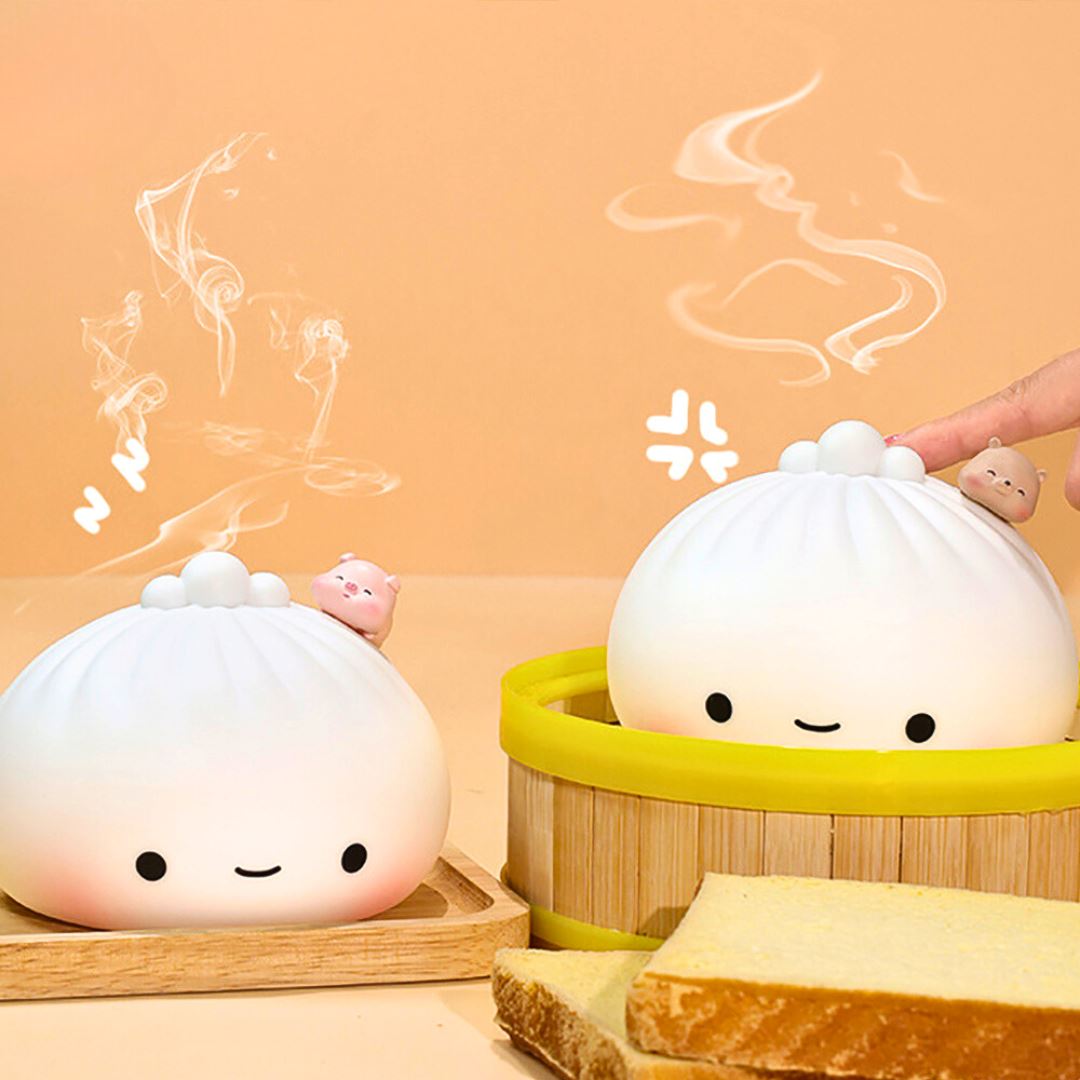 Kawaii Bread LED Light Soft Silicone Touch Sensitive Kawaii Side