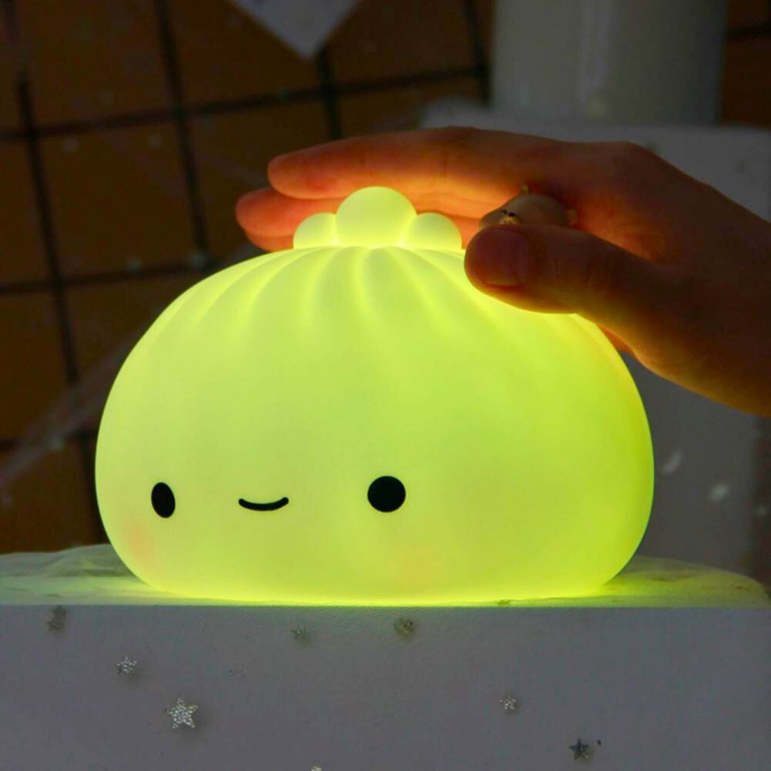 Kawaii Bread LED Light Soft Silicone Touch Sensitive Kawaii Side