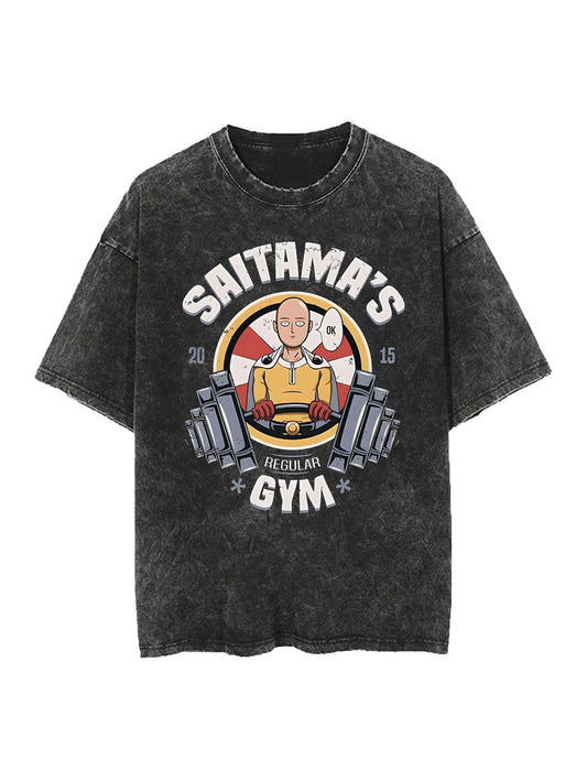 SAITAMA GYM VINTAGE OVERSIZE TEE Kawaii Side