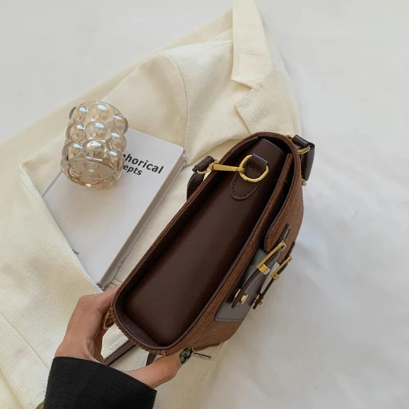 Small Vintage Corduroy Bag Kawaii Side