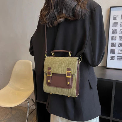Small Vintage Corduroy Bag Kawaii Side