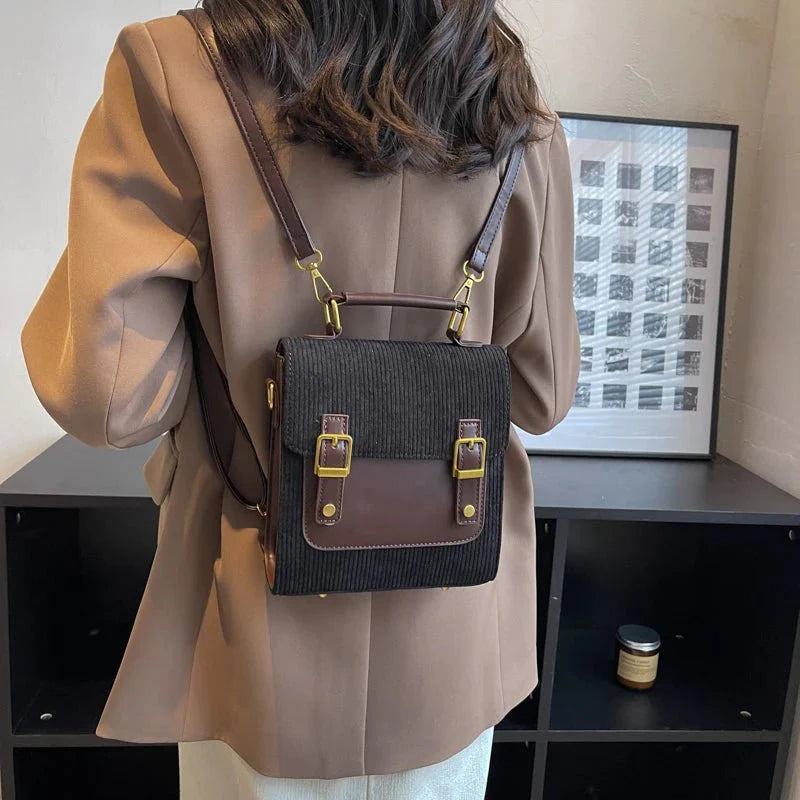 Small Vintage Corduroy Bag Kawaii Side