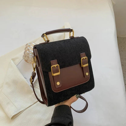 Small Vintage Corduroy Bag Kawaii Side