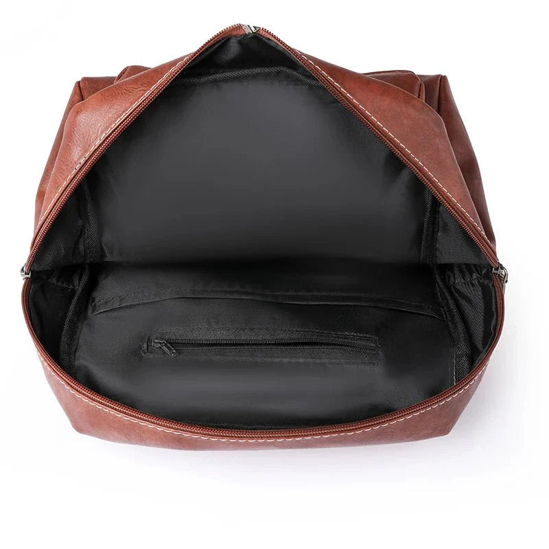 Soft Faux Leather Vintage Backpack Kawaii Side