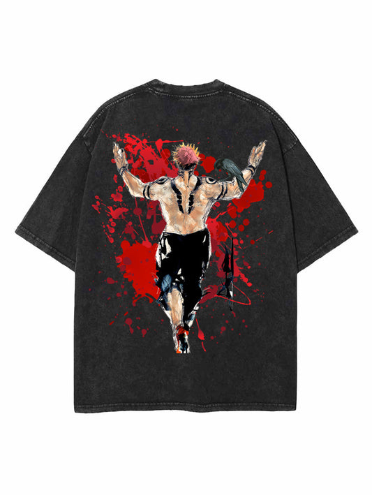 2-SIDED SUKUNA VINTAGE OVERSIZE TEE Kawaii Side