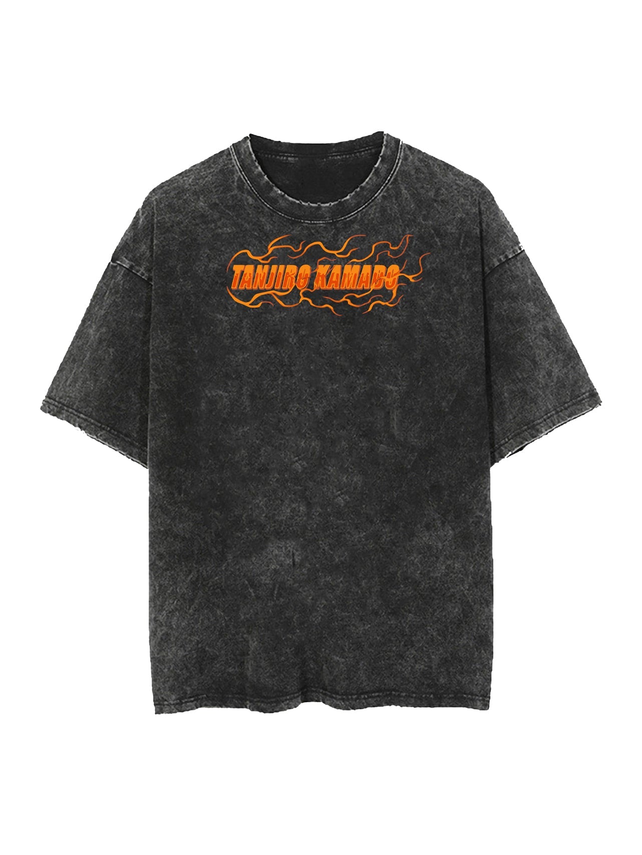 2-SIDED FIRE BREATHING TANJIRO VINTAGE OVERSIZE TEE Kawaii Side
