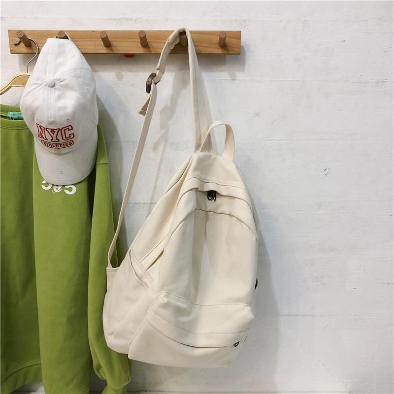 The Basic Canvas School Backpack Kawaii Side