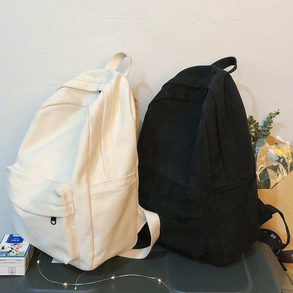 The Basic Canvas School Backpack Kawaii Side