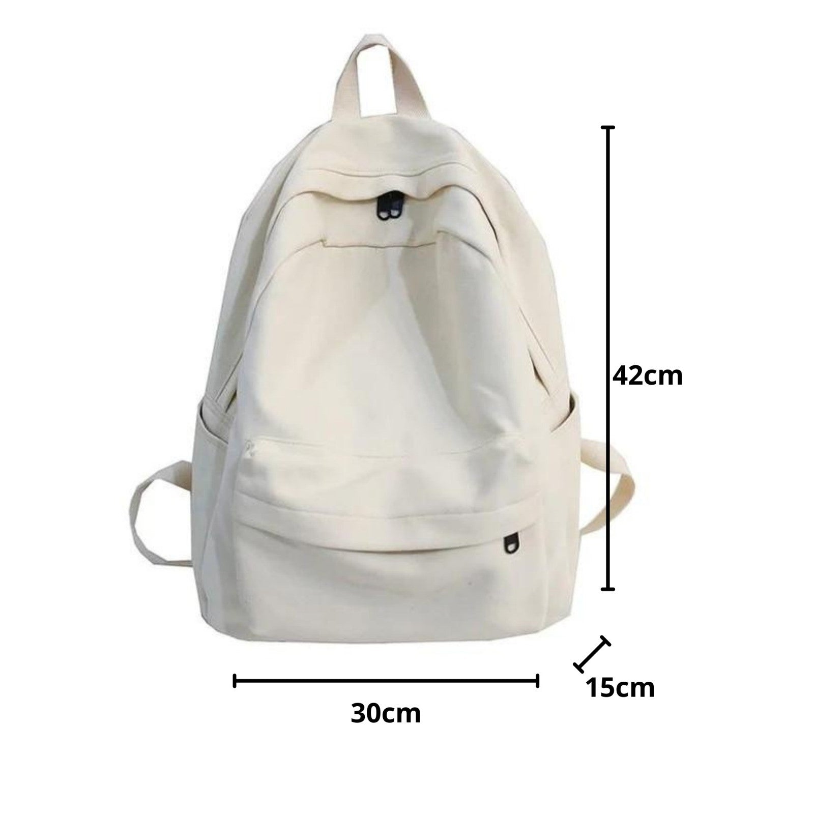 The Basic Canvas School Backpack Kawaii Side