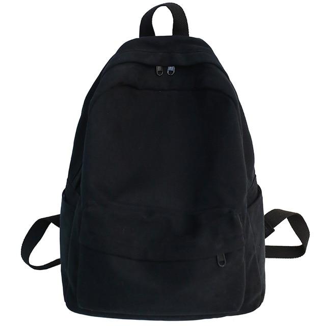 The Basic Canvas School Backpack Kawaii Side