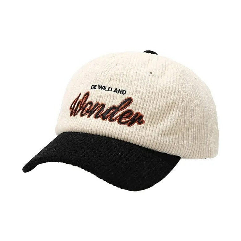 Vintage Letter Embroidered Corduroy Baseball Cap Candy Color Warm Winter Hats For Men Women Fresh Hip Hop Face Caps Bone Gorras GatoGeek HT9249BK Poland 