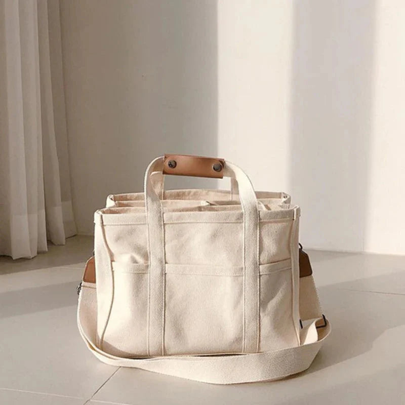 Women's Bag Canvas Large Capacity Multi Tote Handbag Layer Function Crossbody Bag Women's Handbag Shopping GatoGeek 