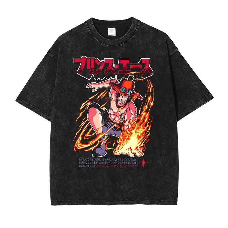 Anime Streetwear Vintage T-shirts - Kawaii Side