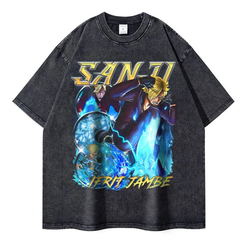 Anime Streetwear Vintage T-shirts - Kawaii Side