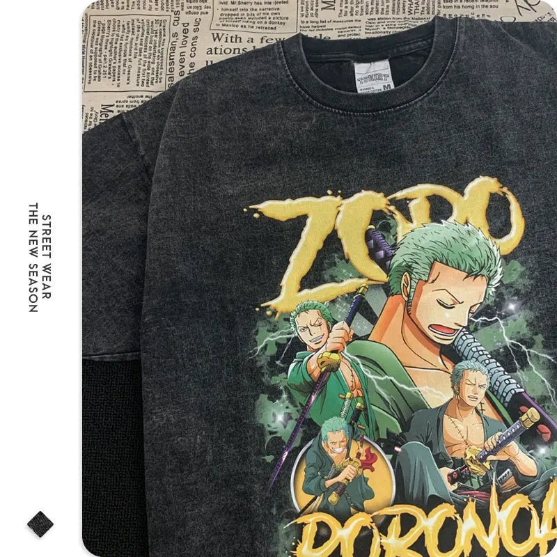 Anime Streetwear Vintage T-shirts - Kawaii Side