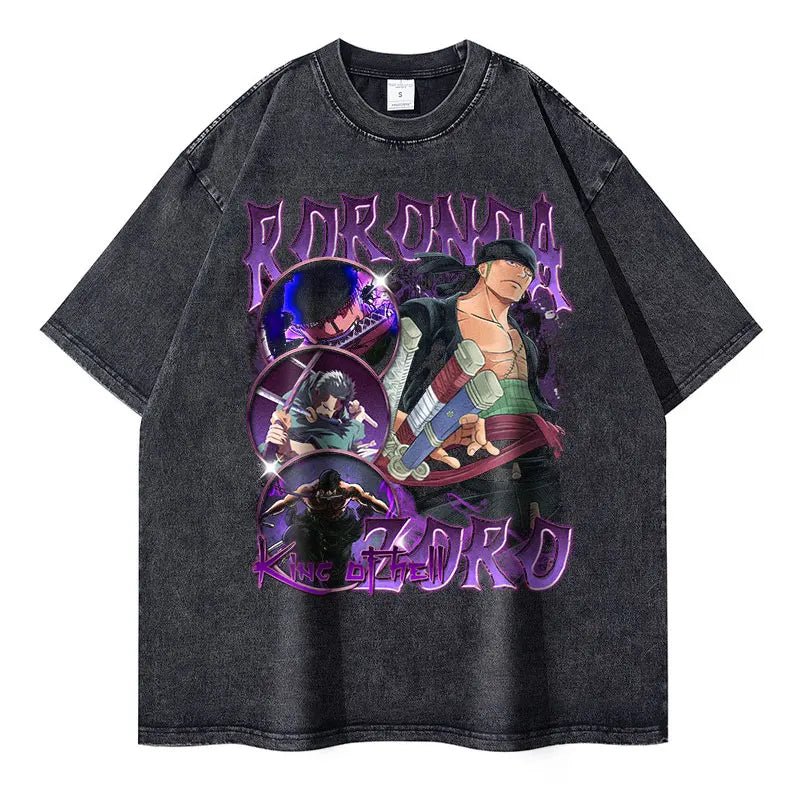 Anime Streetwear Vintage T-shirts - Kawaii Side