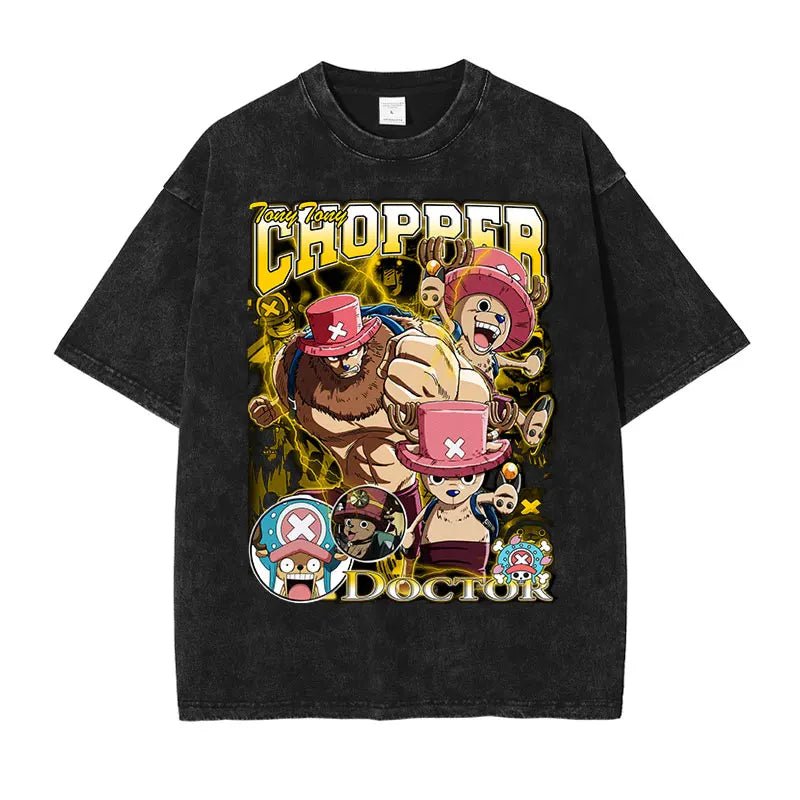 Anime Streetwear Vintage T-shirts - Kawaii Side