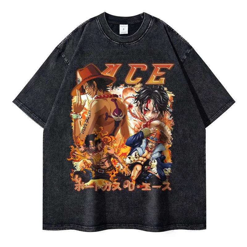 Anime Streetwear Vintage T-shirts - Kawaii Side